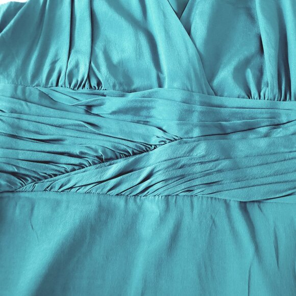 Ann Taylor Silk Draped Empire Waist Sleeveless Cocktail Party Dress - Picture 6 of 12